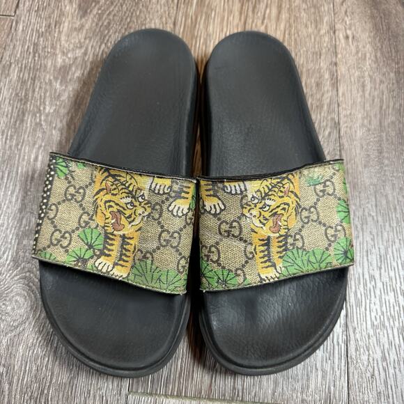 Gucci Slides Flip Flops Bengal Tiger Mens Size 6 main image 8